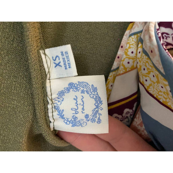 𝅺blue Rain Long Sleeve Blouse Top NWOT XS - Picture 5 of 5